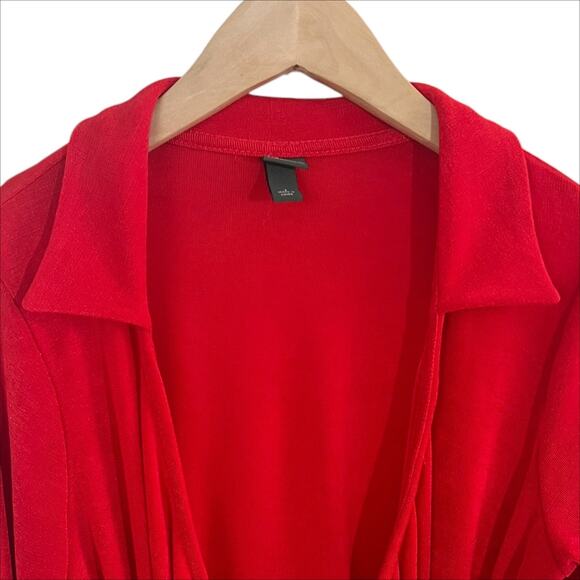 NWOT Wild Fable Balloon Sleeve Wrap Dress in Red Size Small - Picture 5 of 7